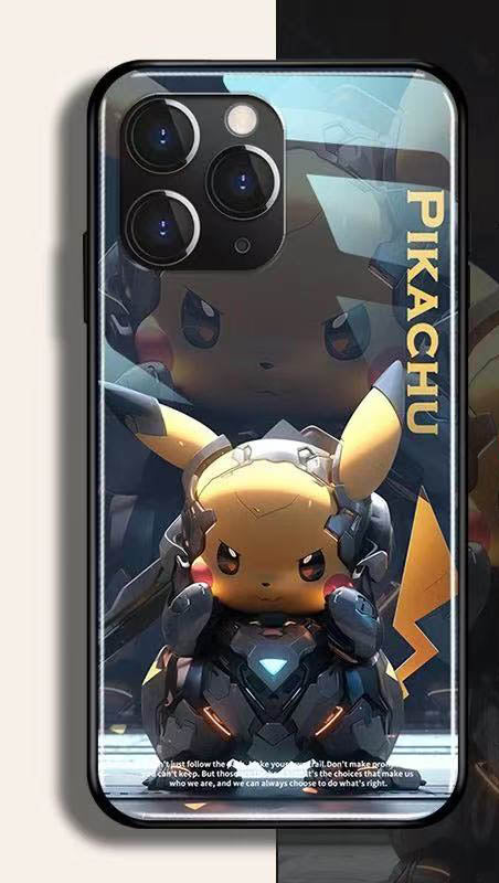 スマホケース  Q 萌なポケモンが強化ガラスのスマホケースに登場  耐衝撃・防振性能に優れ、高級感あふれるスマホケースで、iPhone に対応