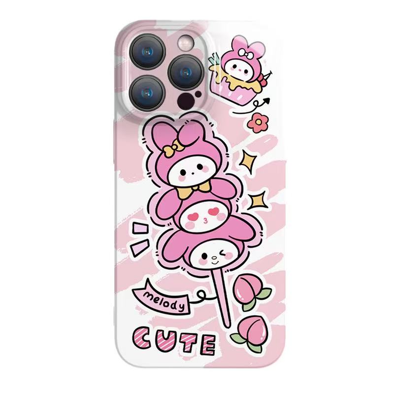 スマホケース ハローキティのつなぎテーマ 耐衝撃・防振性能に優れ、高級感あふれるスマホケースで、iPhone に対応