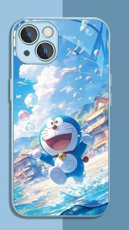 スマホケース  ドラえもんが星空に飛び込んでテーマ、  耐衝撃・防振性能に優れ、高級感あふれるスマホケースで、iPhone に対応