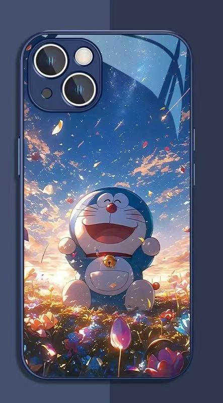 スマホケース  ドラえもんが星空に飛び込んでテーマ、  耐衝撃・防振性能に優れ、高級感あふれるスマホケースで、iPhone に対応