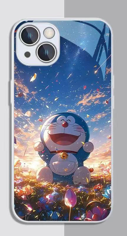 スマホケース  ドラえもんが星空に飛び込んでテーマ、  耐衝撃・防振性能に優れ、高級感あふれるスマホケースで、iPhone に対応