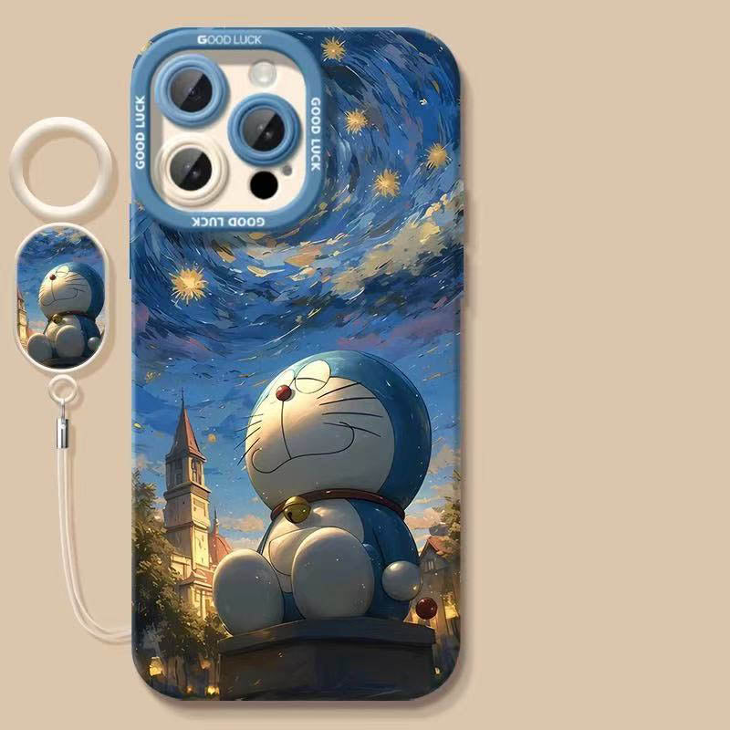 スマホケース 人気のドラえもんをデザインテーマ 指輪付き 耐衝撃・防振性能に優れ、高級感あふれるスマホケースで、iPhone に対応