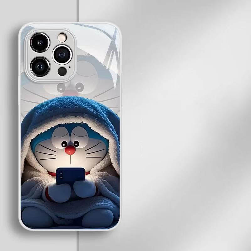 スマホケース  超可愛いパジャマ姿のドラえもんテーマ、  耐衝撃・防振性能に優れ、高級感あふれるスマホケースで、iPhone に対応