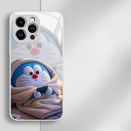 スマホケース  超可愛いパジャマ姿のドラえもんテーマ、  耐衝撃・防振性能に優れ、高級感あふれるスマホケースで、iPhone に対応