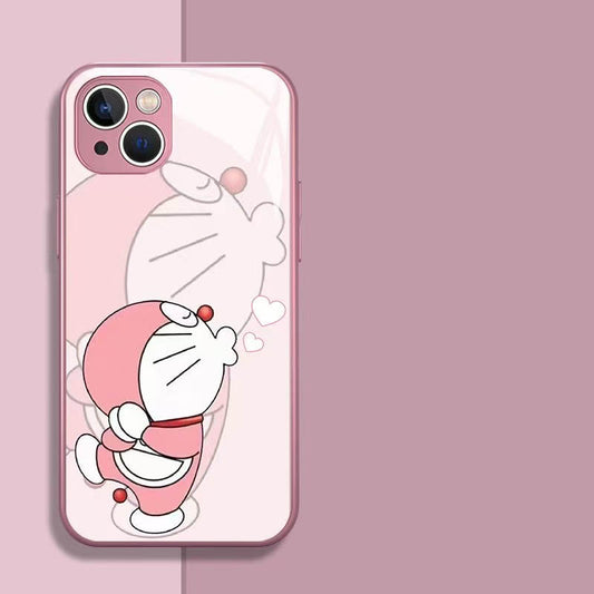 スマホケース  ドラえもんカップルテーマ、  耐衝撃・防振性能に優れ、高級感あふれるスマホケースで、iPhone に対応