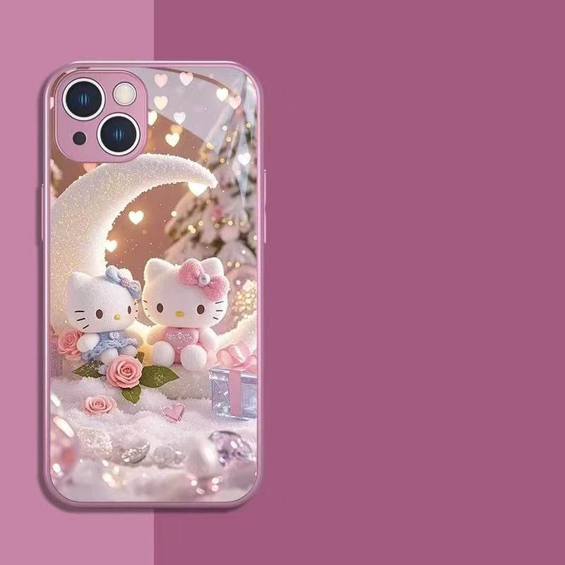 スマホケース スイートなヘローキティテーマ、 耐衝撃・防振性能に優れ、高級感あふれるスマホケースで、iPhone に対応