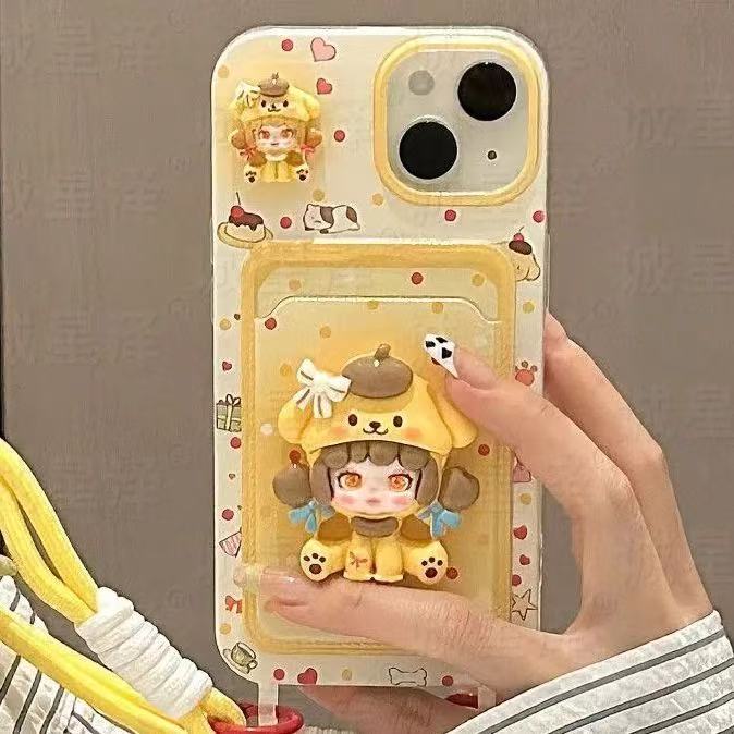 スマホケース ぬいぐるみ風ハローキティテーマ、 耐衝撃・防振性能に優れ、高級感あふれるスマホケースで、iPhone に対応