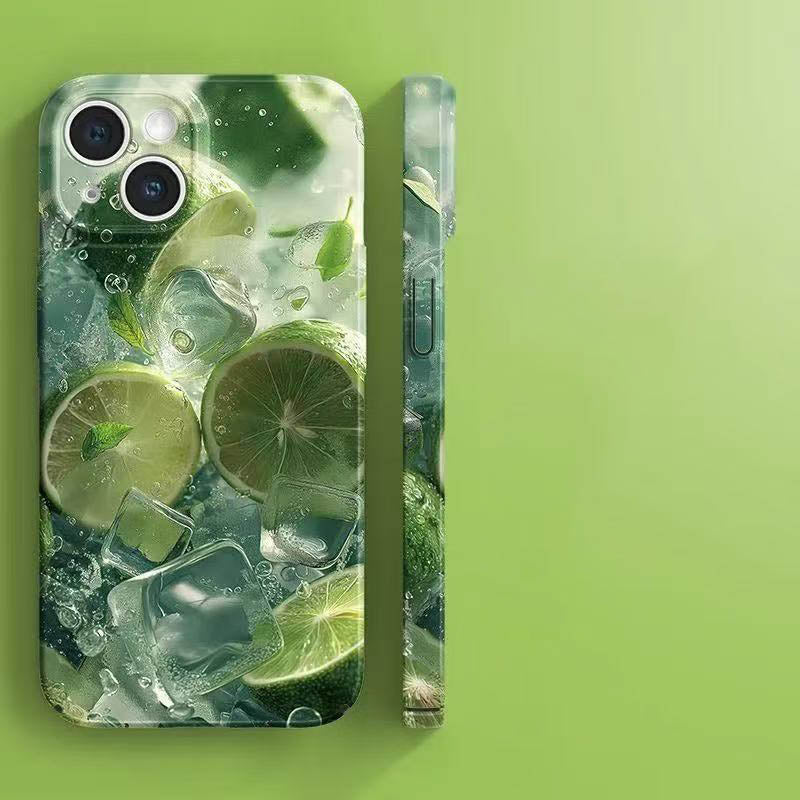 スマホケース  夏のフルーツパーティテーマ、全5類  耐衝撃・防振性能に優れ、高級感あふれるスマホケースで、iPhone に対応