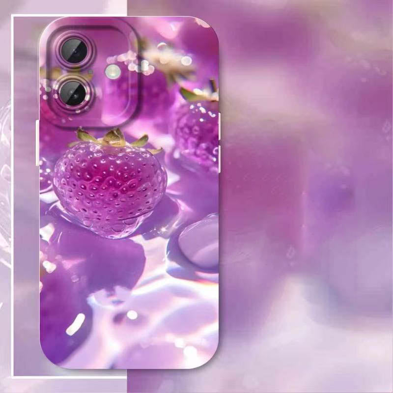 スマホケース  一口で甘さを感じるフルーツパーティがスマホに登場!全 9 種  耐衝撃・防振性能に優れ、高級感あふれるスマホケースで、iPhone に対応