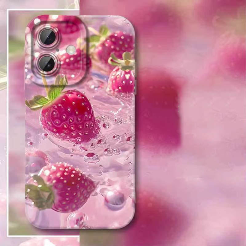 スマホケース  一口で甘さを感じるフルーツパーティがスマホに登場!全 9 種  耐衝撃・防振性能に優れ、高級感あふれるスマホケースで、iPhone に対応