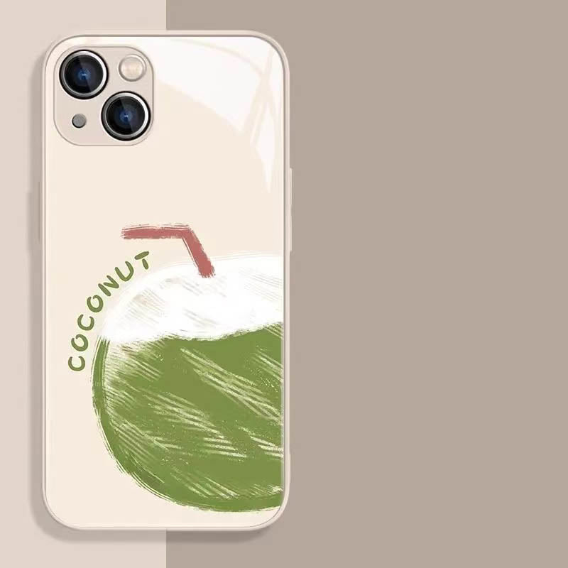 スマホケース  6 種のリアルなフルーツテーマ、夏のフルーツパーティがスマホにやってきます!  耐衝撃・防振性能に優れ、高級感あふれるスマホケースで、iPhone に対応