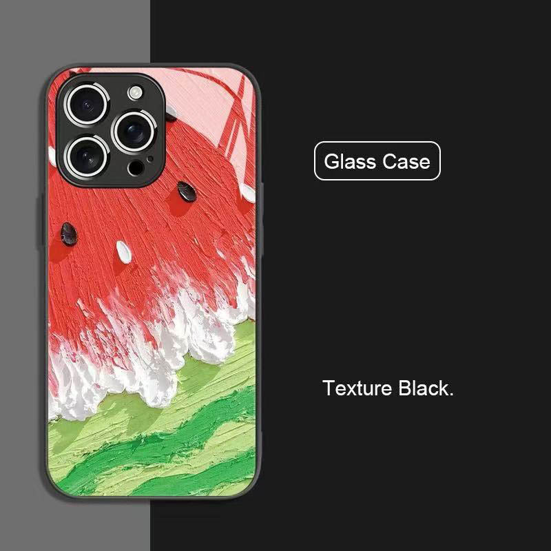 スマホケース  夏の陽気を感じる油絵の世界がスマホに!全4色  耐衝撃・防振性能に優れ、高級感あふれるスマホケースで、iPhone に対応