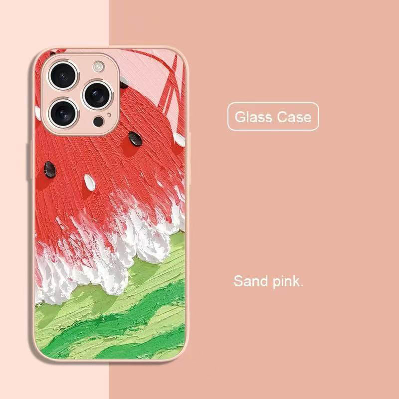 スマホケース  夏の陽気を感じる油絵の世界がスマホに!全4色  耐衝撃・防振性能に優れ、高級感あふれるスマホケースで、iPhone に対応