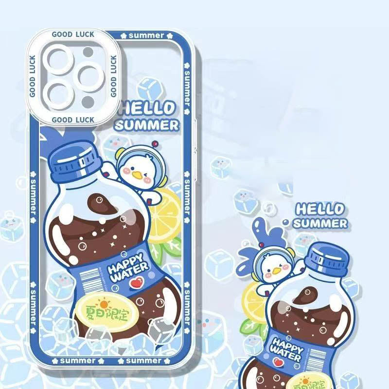 スマホケース  8 種の人気飲み物テーマ、夏の清涼感がポケットに!  耐衝撃・防振性能に優れ、高級感あふれるスマホケースで、iPhone に対応