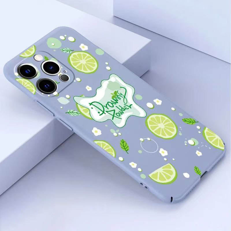 スマホケース  さわやかなレモンの風味がテーマの超薄型スマホケース!  耐衝撃・防振性能に優れ、高級感あふれるスマホケースで、iPhone に対応