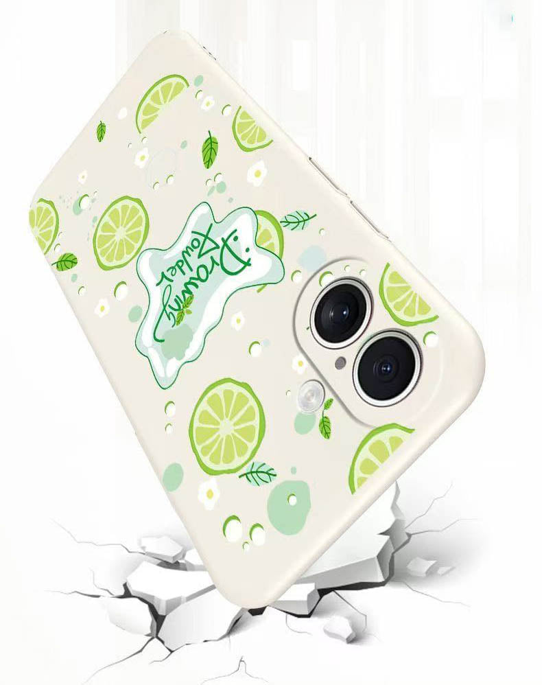 スマホケース  さわやかなレモンの風味がテーマの超薄型スマホケース!  耐衝撃・防振性能に優れ、高級感あふれるスマホケースで、iPhone に対応