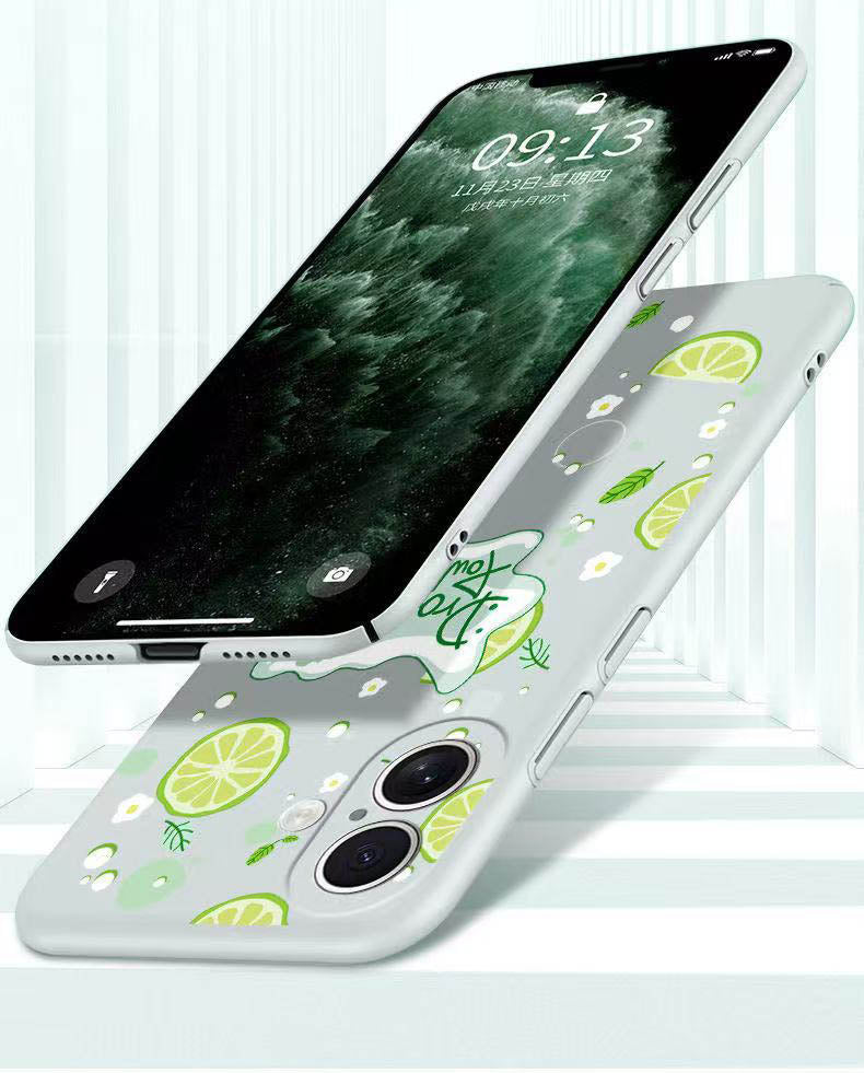 スマホケース  さわやかなレモンの風味がテーマの超薄型スマホケース!  耐衝撃・防振性能に優れ、高級感あふれるスマホケースで、iPhone に対応