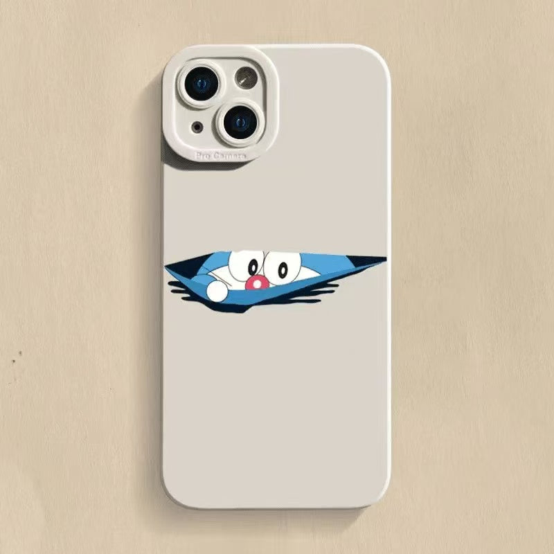 スマホケース  ドラえもんのなぞかしい「のぞき見」シーンがケースに蘇ります!全3色  耐衝撃・防振性能に優れ、高級感あふれるスマホケースで、iPhone に対応