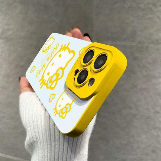 スマホケース  ハローキティの可愛らしさと優しいラブハートが融合した!全13色  耐衝撃・防振性能に優れ、高級感あふれるスマホケースで、iPhone に対応