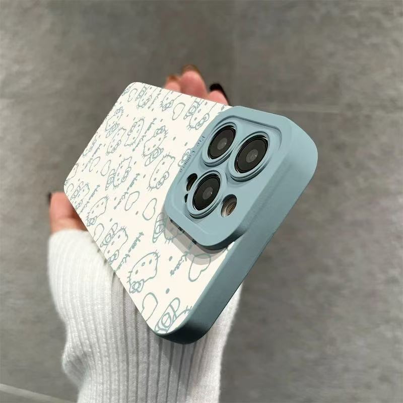 スマホケース  ハローキティと無限大のラブがケースを埋め尽くす、夢心地のデザインです!全13色  耐衝撃・防振性能に優れ、高級感あふれるスマホケースで、iPhone に対応