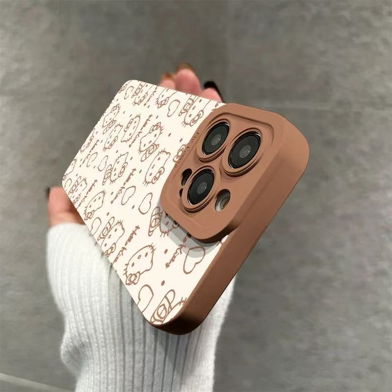 スマホケース  ハローキティと無限大のラブがケースを埋め尽くす、夢心地のデザインです!全13色  耐衝撃・防振性能に優れ、高級感あふれるスマホケースで、iPhone に対応