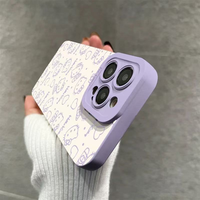 スマホケース  ハローキティと無限大のラブがケースを埋め尽くす、夢心地のデザインです!全13色  耐衝撃・防振性能に優れ、高級感あふれるスマホケースで、iPhone に対応