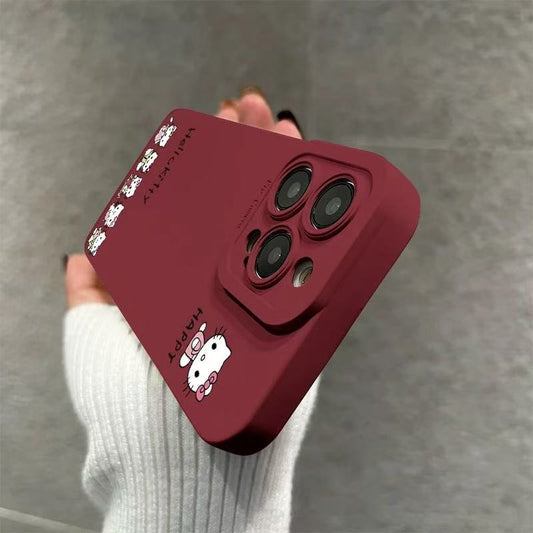 スマホケース  幸運がいつでもそばにいるような、ハローキティのラッキーテーマケースです!全13色  耐衝撃・防振性能に優れ、高級感あふれるスマホケースで、iPhone に対応