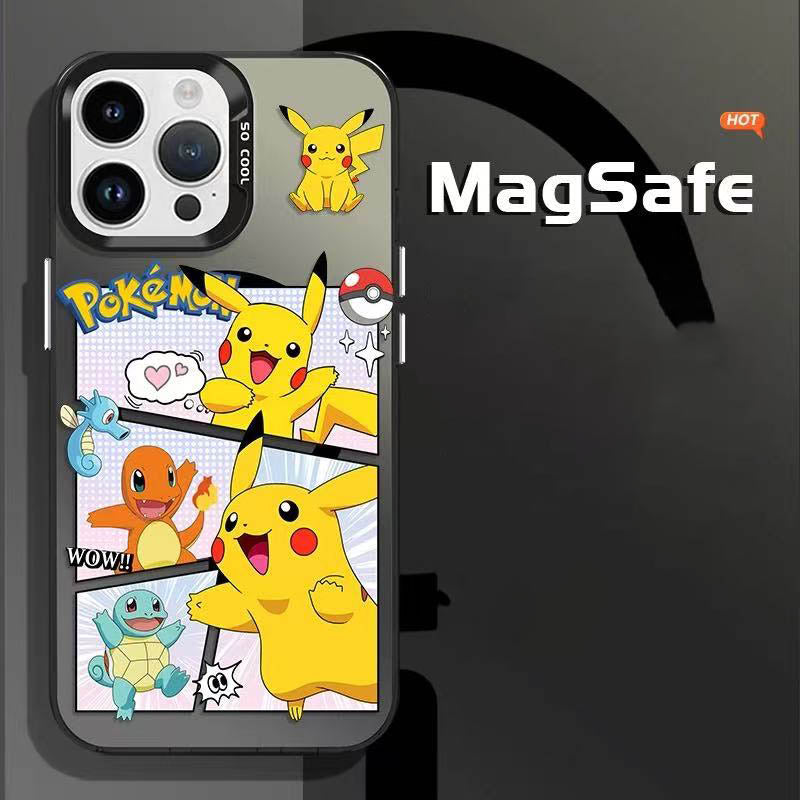 スマホケース 人気ポケモンたちが躍動するカートゥーンデザインのマグネットスマホケースが登場! 耐衝撃・防振性能に優れ、高級感あふれるスマホケースで、iPhone に対応