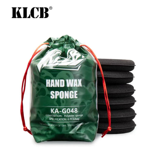 カー用品 KLCB 自動車 ワックス コーティング 手動工具 円形プレスエッジ 良質ブロック固形ワックスコーティングワックス スポンジ( 6個入り)
