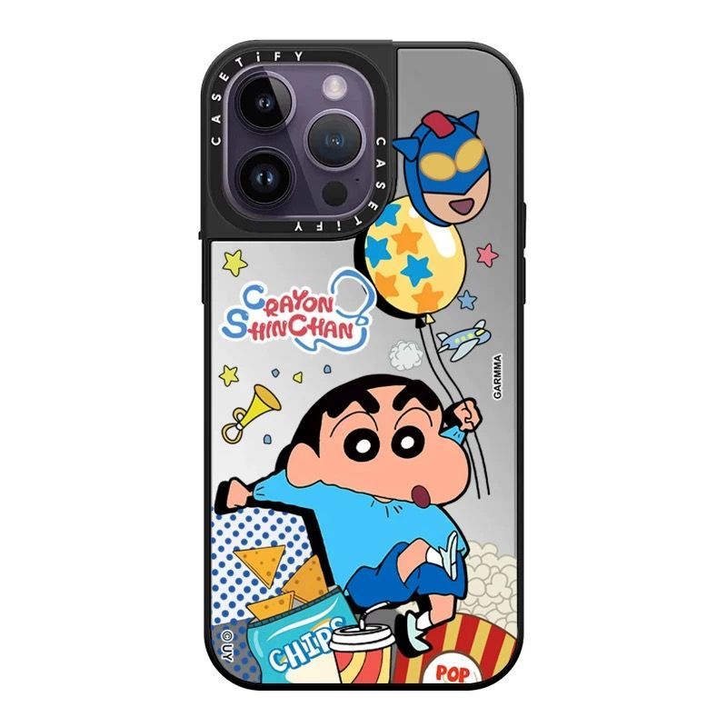 スマホケース クレヨンしんちゃん 気球でソードマンテーマ 耐衝撃・防振性能に優れ、高級感あふれるスマホケースで、iPhone に対応