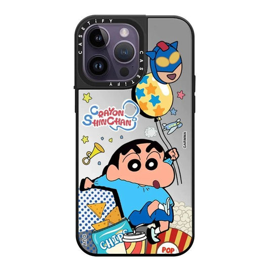 スマホケース  クレヨンしんちゃん 気球でソードマンテーマ  耐衝撃・防振性能に優れ、高級感あふれるスマホケースで、iPhone に対応