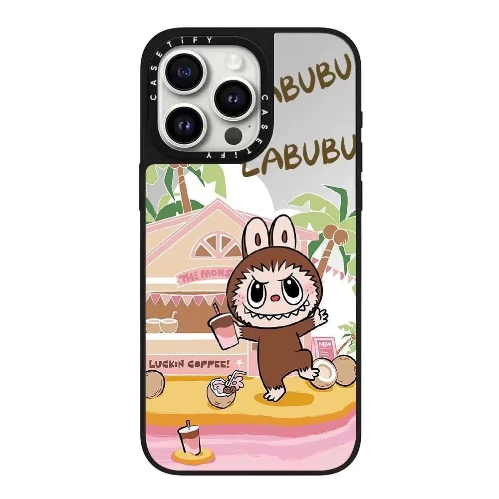 スマホケース labubuテーマ 耐衝撃・防振性能に優れ、高級感あふれるスマホケースで、iPhone に対応