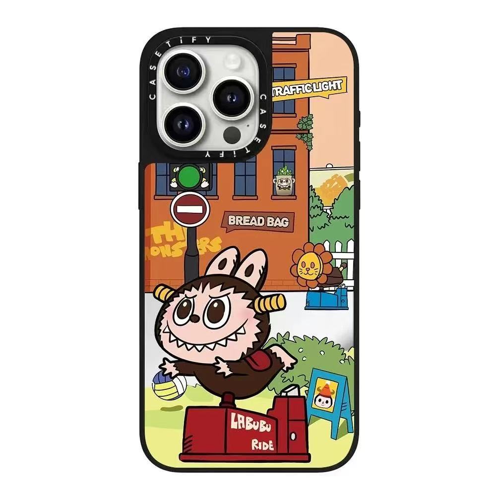 スマホケース labubuテーマ 耐衝撃・防振性能に優れ、高級感あふれるスマホケースで、iPhone に対応
