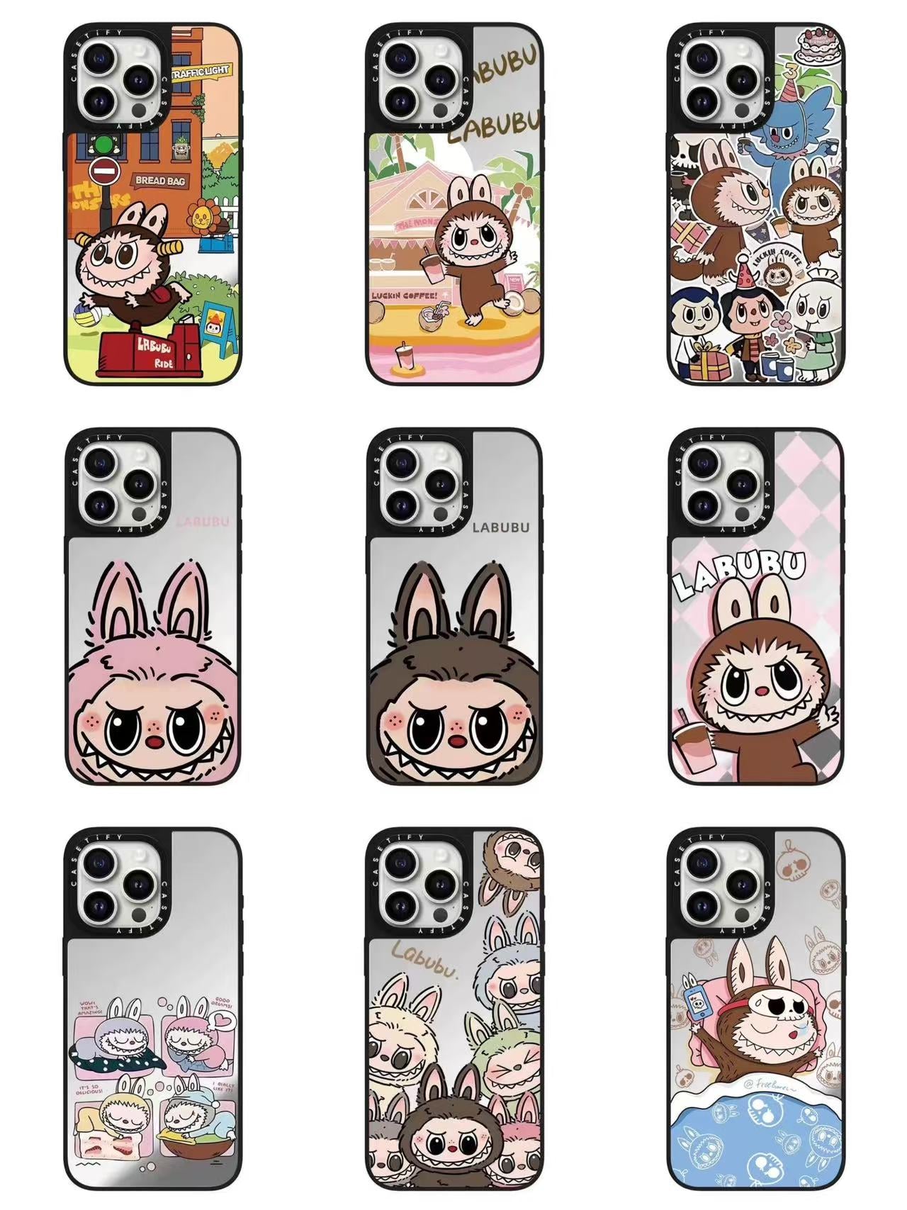 スマホケース labubuテーマ 耐衝撃・防振性能に優れ、高級感あふれるスマホケースで、iPhone に対応