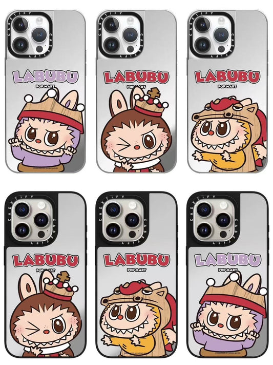 スマホケース  labubuテーマ  耐衝撃・防振性能に優れ、高級感あふれるスマホケースで、iPhone に対応