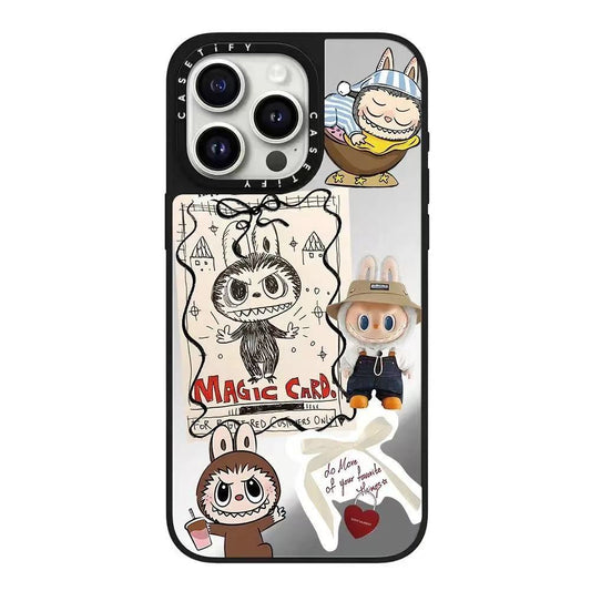 スマホケース  labubuとmollyテーマ  耐衝撃・防振性能に優れ、高級感あふれるスマホケースで、iPhone に対応