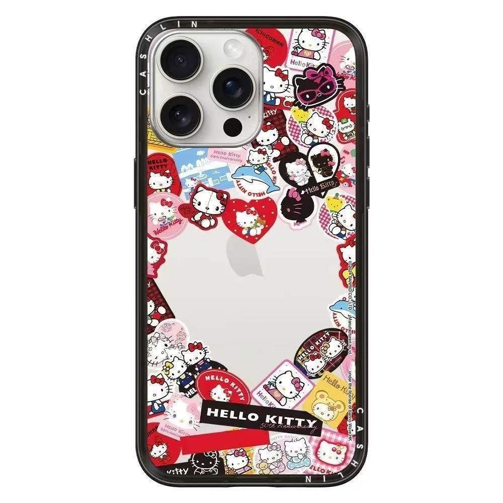 スマホケース マルチなステッカーテーマ 耐衝撃・防振性能に優れ、高級感あふれるスマホケースで、iPhone に対応