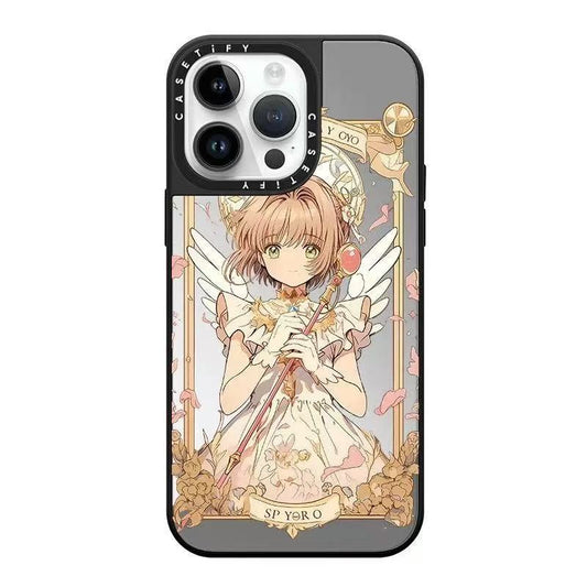 スマホケース  『カードキャプターさくら』の世界テーマ  耐衝撃・防振性能に優れ、高級感あふれるスマホケースで、iPhone に対応