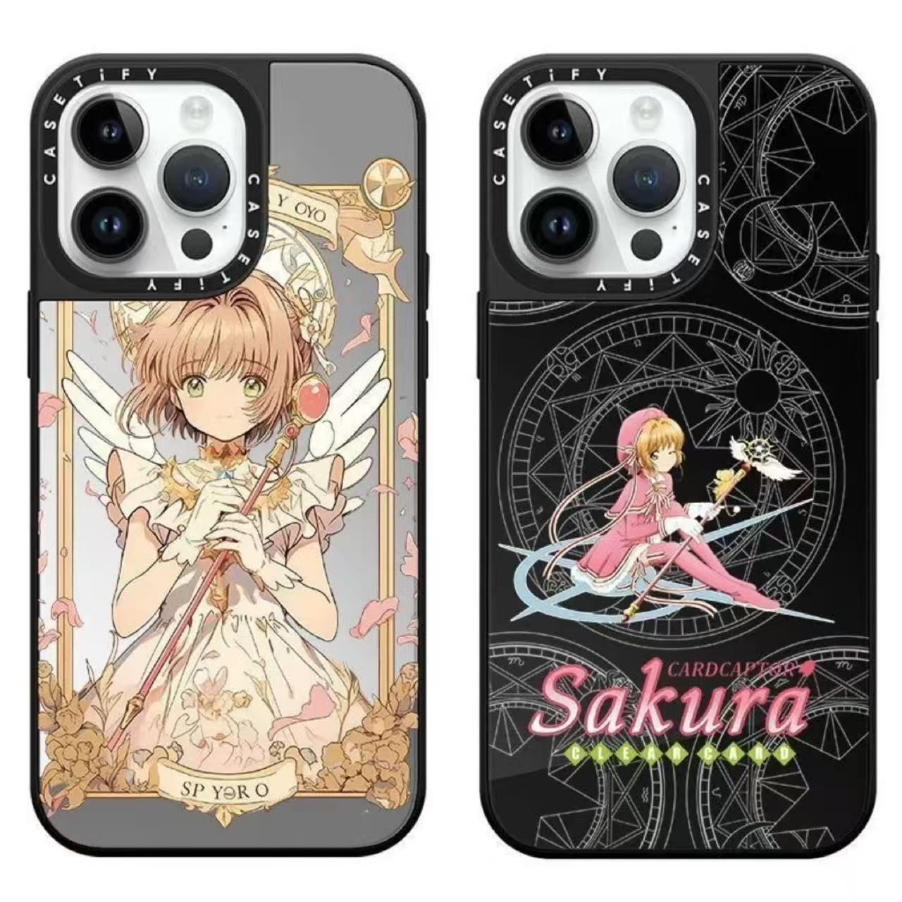 スマホケース 『カードキャプターさくら』の世界テーマ 耐衝撃・防振性能に優れ、高級感あふれるスマホケースで、iPhone に対応