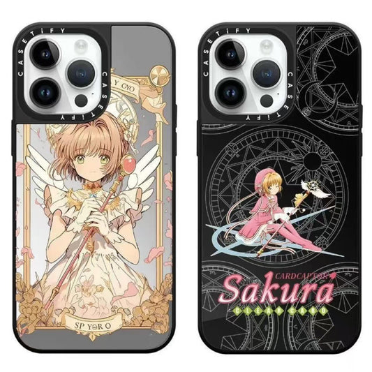 スマホケース  『カードキャプターさくら』の世界テーマ  耐衝撃・防振性能に優れ、高級感あふれるスマホケースで、iPhone に対応