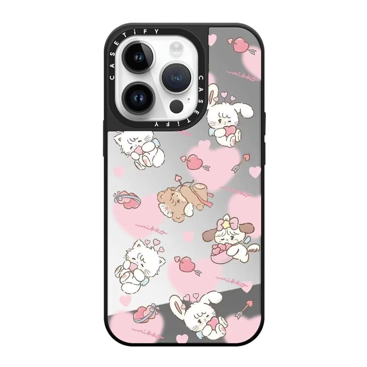 スマホケース 萌えネコテーマ 耐衝撃・防振性能に優れ、高級感あふれるスマホケースで、iPhone に対応