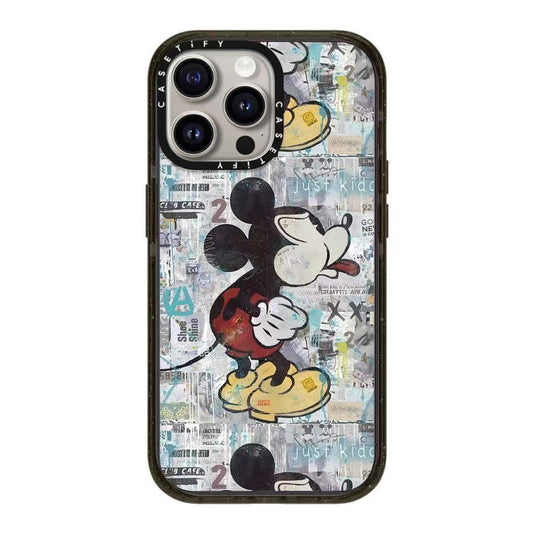 スマホケース  個性的な塗り絵ミッキーマウステーマ  耐衝撃・防振性能に優れ、高級感あふれるスマホケースで、iPhone に対応