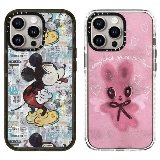 スマホケース  個性的な塗り絵ミッキーマウステーマ  耐衝撃・防振性能に優れ、高級感あふれるスマホケースで、iPhone に対応