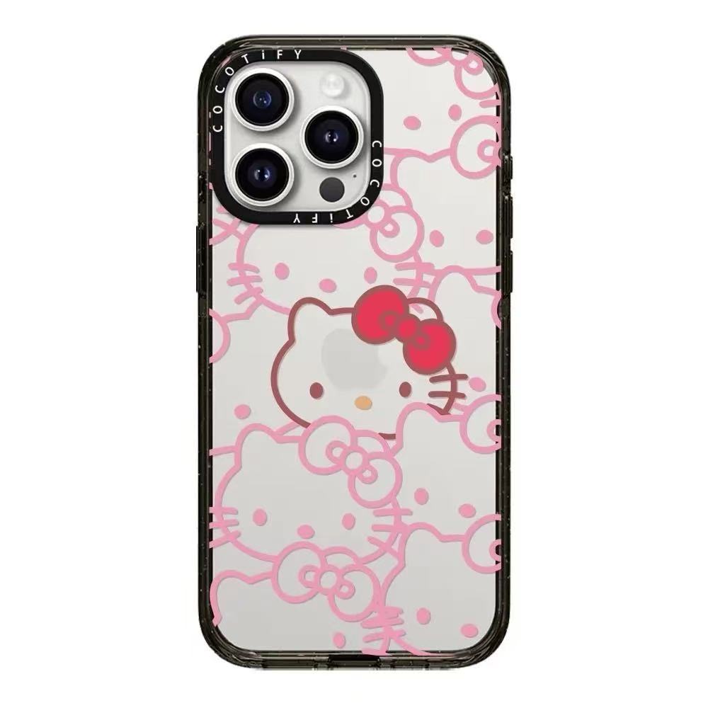 スマホケース トーストとハローキティテーマ 耐衝撃・防振性能に優れ、高級感あふれるスマホケースで、iPhone に対応