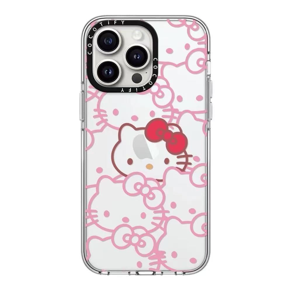 スマホケース トーストとハローキティテーマ 耐衝撃・防振性能に優れ、高級感あふれるスマホケースで、iPhone に対応