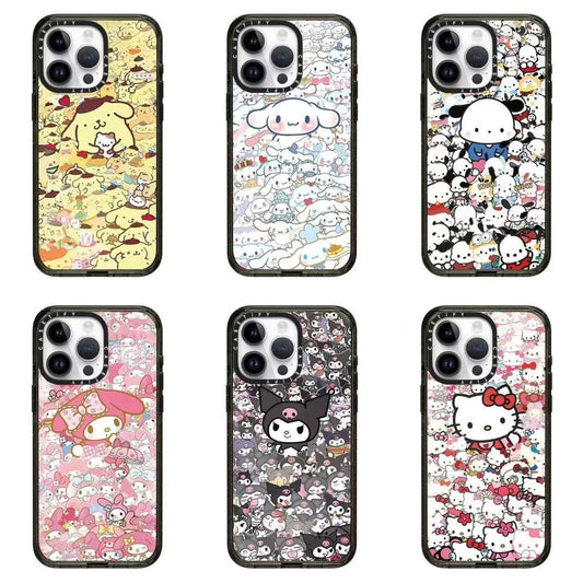 スマホケース  三麗鷗人気キャラクターテーマ  耐衝撃・防振性能に優れ、高級感あふれるスマホケースで、iPhone に対応