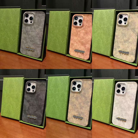 スマホケース ダブルC  絡み染め  耐衝撃・防振性能に優れ、高級感あふれるスマホケースで、iPhone に対応