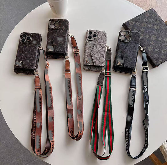 スマホケース ダブルV iPhone とGalaxy 紐付き カードケース付き 耐衝撃・防振性能に優れ、高級感あふれるスマホケースで、iPhone とGalaxyに対応