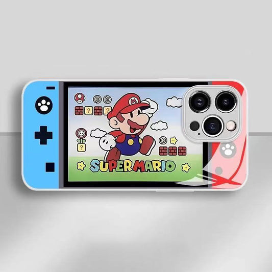 スマホケース  マリオゲーム機をテーマにしたスマホケースです!  耐衝撃・防振性能に優れ、高級感あふれるスマホケースで、iPhone に対応