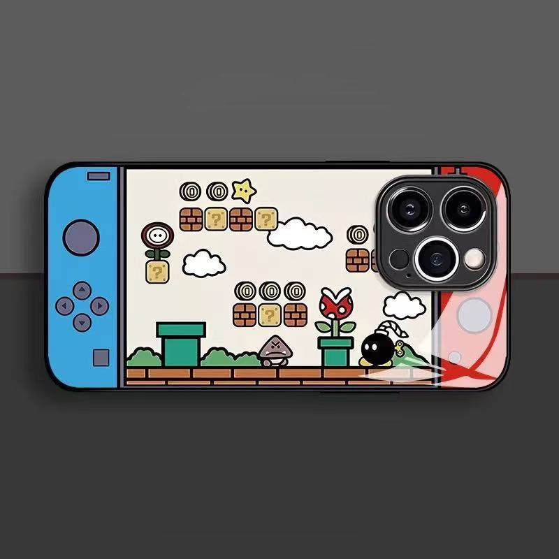 スマホケース マリオゲーム機をテーマにしたスマホケースです! 耐衝撃・防振性能に優れ、高級感あふれるスマホケースで、iPhone に対応